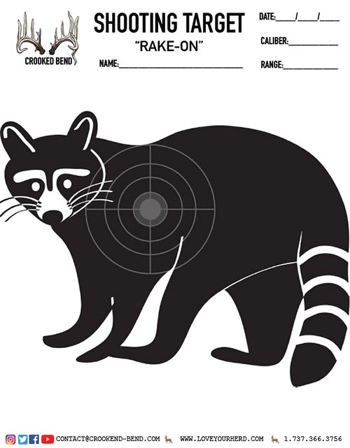 Rake On Free Printable Shooting Targets Crooked Bend