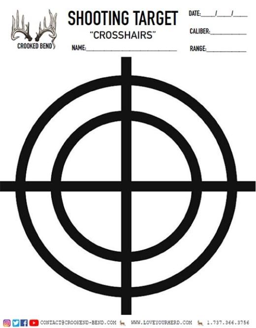 Crosshairs Free Printable Shooting Target