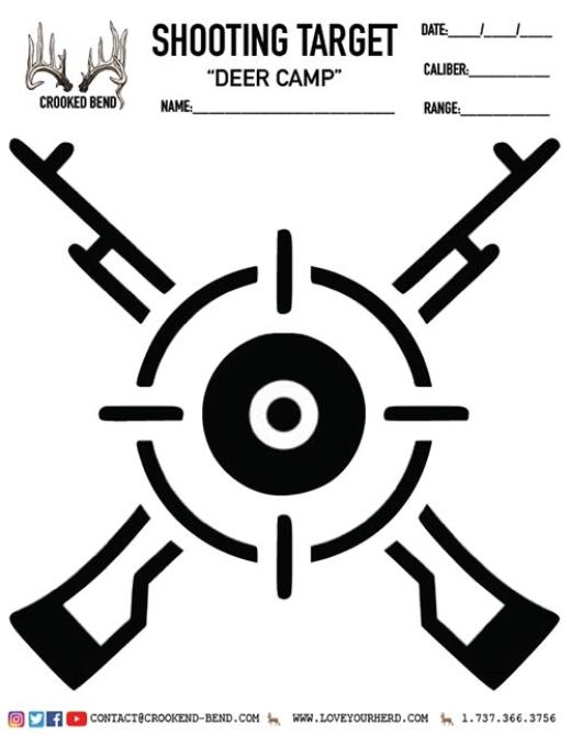 Deer Camp Free Printable Shooting Targets