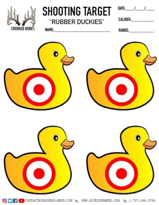 Rubber Duckies Free Printable Shooting Targets