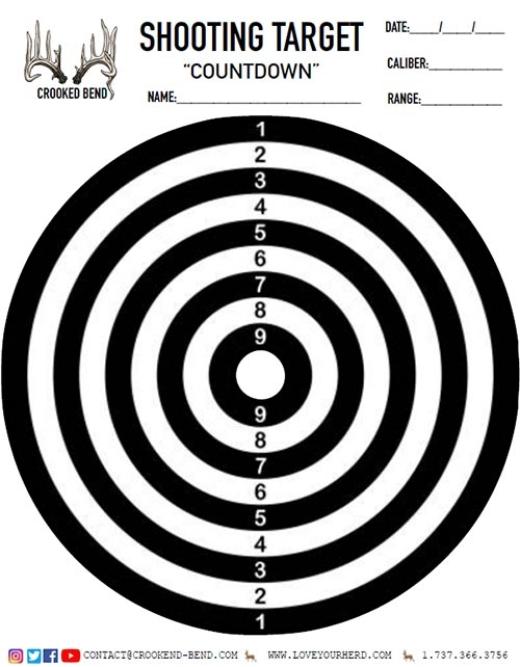 Count Down Free Printable Shooting Targets