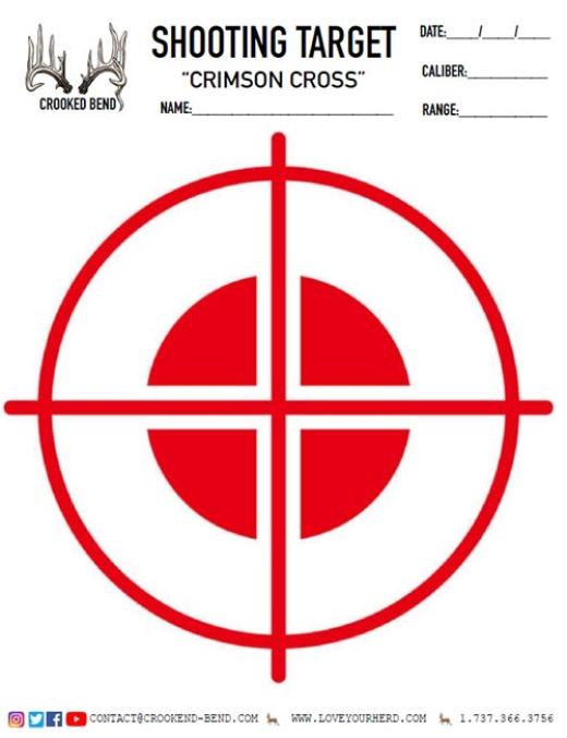 Crimson Cross Free Printable Shooting Target