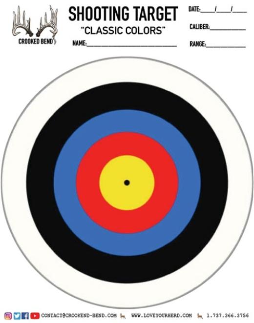 Classic Colors Free Printable Shooting Targets