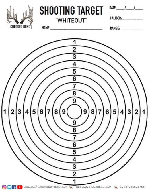 Whiteout Free Printable Shooting Targets