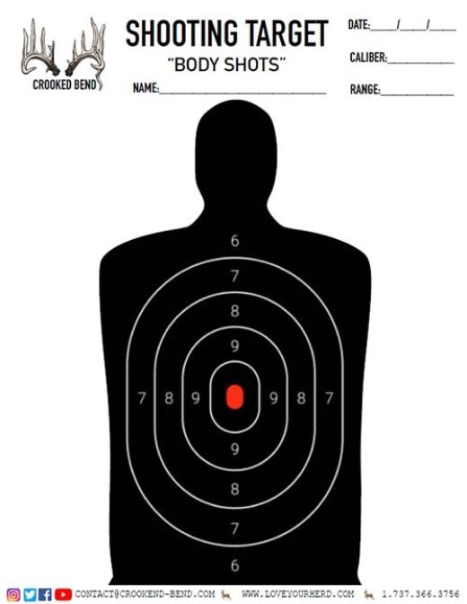 Body Shots Free Printable Shooting Targets