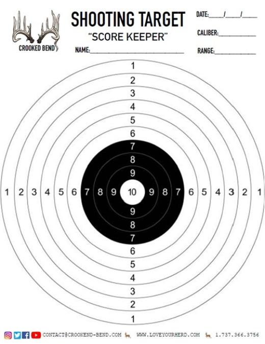 Score Keeper Free Printable Shooting Target