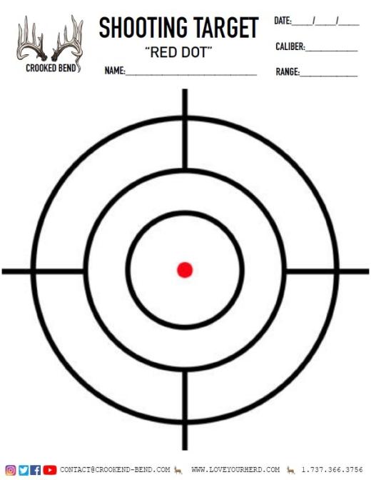 Red Dot Printable Target