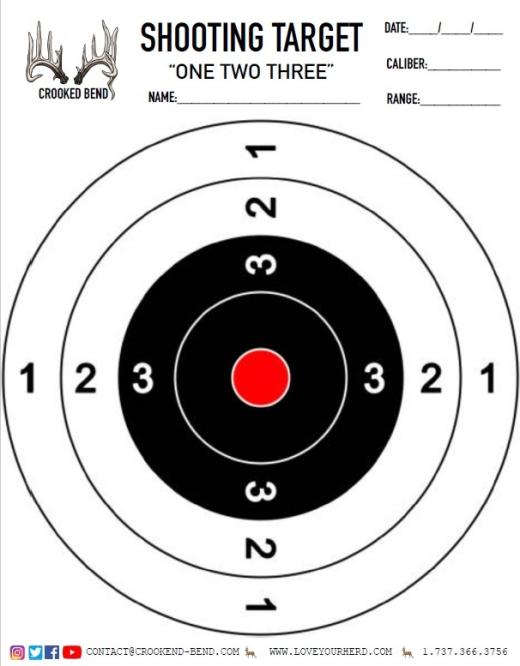 One Two Three Printable Target