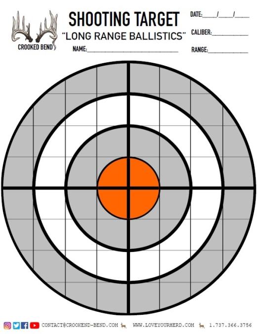 Long Range Ballistics Printable Target