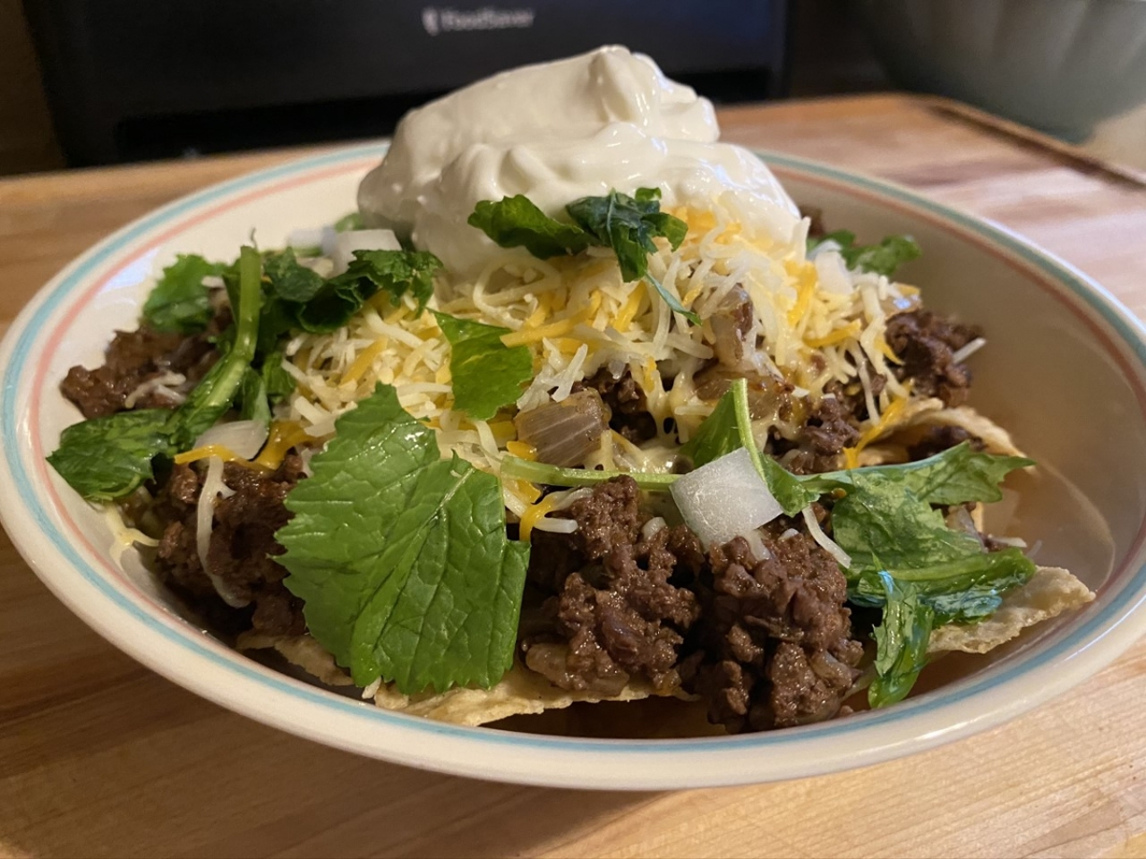 Venison Nachos in a Bowl